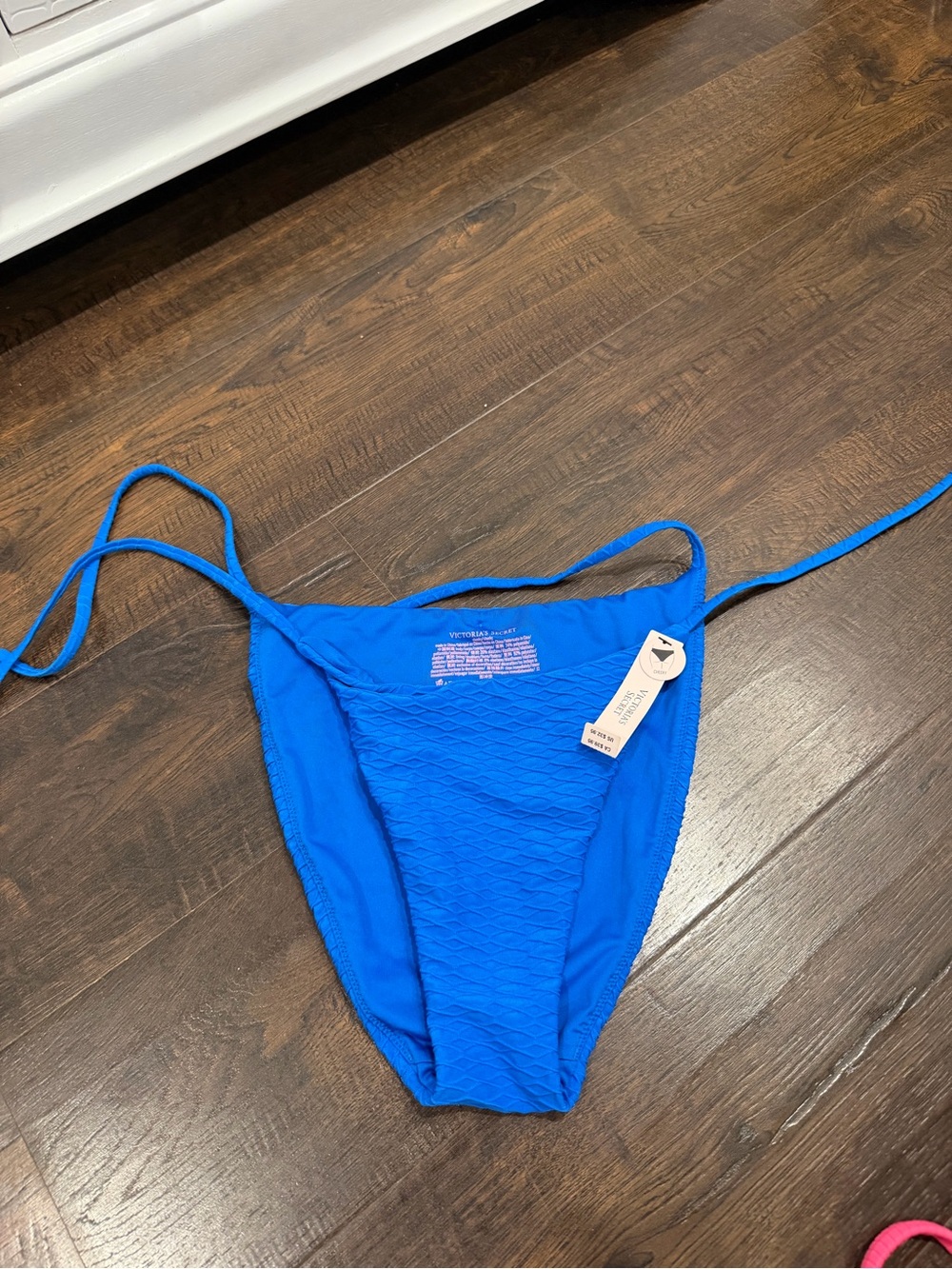 Victoria's Secret Electric Blue High-Cut Textured Bikini Bottom